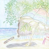 Viaje al Mar . Traditional illustration, and Colored Pencil Drawing project by Sofía Porras - 02.05.2024