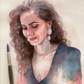 Sin titulo. Un proyecto de Bellas Artes, Pintura, Pintura a la acuarela e Ilustración de retrato de Marisol Ormanns - 06.02.2024