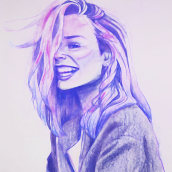 My project for course: Vibrant Portrait Drawing with Colored Pencils. Un proyecto de Dibujo, Dibujo de Retrato, Sketchbook y Dibujo con lápices de colores de Eva Boyer - 03.02.2024