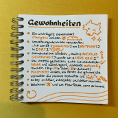 Sketchnote: Gewohnheiten (german). Un proyecto de Ilustración tradicional de fr. Maximilian Maria Gentgen OP - 20.10.2023