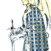 Heart the tailed knight. Ilustração tradicional projeto de Violant parejo - 18.02.2024