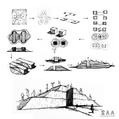 My project for course: Architectural Sketching: Thinking with Pen and Paper. Un progetto di Architettura, Bozzetti, Disegno, Illustrazione architettonica, Sketchbook e Progettazione dello spazio di Saleh Alenzave - 26.02.2024