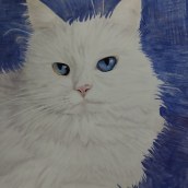 Mi proyecto del curso: Retratos de Mascotas en Lápices de Colores. Un proyecto de Ilustración tradicional, Ilustración de retrato e Ilustración naturalista				 de celia_ - 28.02.2024
