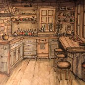 in my magical house....plum... Ein Projekt aus dem Bereich Zeichnung von Klaudia Traczyk - 27.02.2024