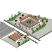 Projeto de Arquitetura de Mercado Municipal feito para estudo. Architecture project by Elisa Tenorio - 06.16.2023