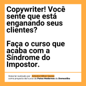 Meu projeto do curso: Copywriting para copywriters. Un progetto di Pubblicità, Cop, writing, Stor, telling e Comunicazione di Antonio Soares - 03.04.2024
