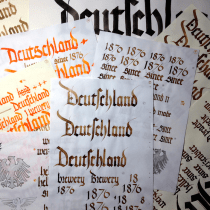 Deutschland Brewery 1876 con góticas potentes. Un proyecto de Caligrafía de Juan Seguí - 31.03.2015