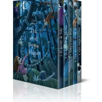Colección cuentos infantiles Eva en el Bosque Mágico, 5 libros en caja . Un proyecto de Ilustración, Packaging e Ilustración digital de Jordi Rosich Montagut - 15.06.2016