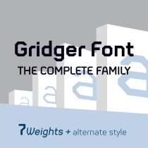 Gridger Font Family (Del curso: Tipos con clase). Un proyecto de Diseño editorial y Tipografía de Andreu Gallart Ruiviejo - 22.02.2018