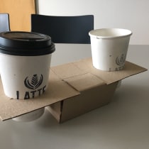Mi Proyecto del curso: Packaging Take Away Cafeteria Latte . Packaging project by Fede Linera - 06.15.2018