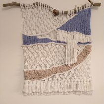 Mi Proyecto del curso: Introducción al macramé: creación de un tapiz decorativo. Fine Arts project by Elena - 09.12.2018