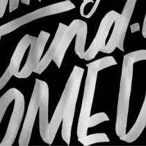 Sign Painting Noche de Stand-up y cena romántica. Un proyecto de Diseño gráfico, Tipografía y Diseño de carteles de Juan David Lucero Quintana - 06.12.2018
