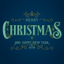 Postal Merry Christmas & Happy 2019  Ein Projekt aus dem Bereich Lettering von estergradoli - 24.12.2018
