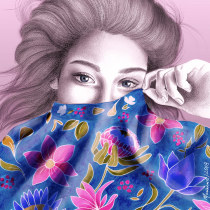 Mi Proyecto del curso: Retrato con lápiz, técnicas de color y Photoshop. Un proyecto de Ilustración tradicional de María González - 20.12.2018