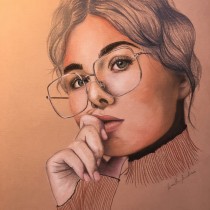 Mi Proyecto del curso: Ilustración con pastel y lápices de colores. Un proyecto de Dibujo de Retrato de mariella_medinasi - 17.01.2019