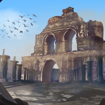 Concept art para videojuegos: Ruinas de Tolonte. Ilustração tradicional, Ilustração digital, e Concept Art projeto de Rocío García - 10.02.2019