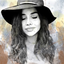 soft smile portrait. Um projeto de Ilustração, Ilustração digital, Ilustração de retrato e Desenho de Retrato de Andrea Vea - 12.03.2019