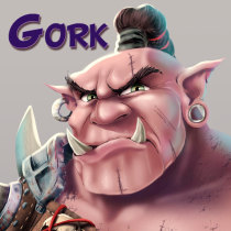 Gork,el Ogro,Mi Proyecto del curso: Character design: creación de personajes 2D. Un proyecto de Diseño de personajes e Ilustración digital de Francisco Javier Llobregat Garcia - 08.04.2019