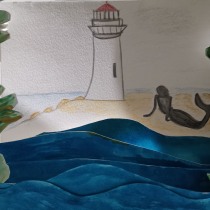 Mi Proyecto del curso: El proceso de ilustración del cuento La Sirena de Ray Bradbury. Ilustração infantil projeto de Rosa Miriam Ponce Meza - 28.05.2019