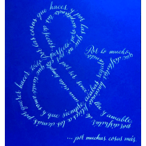Proyecto 1: Ampersand blanco sobre azul. Un proyecto de Caligrafía de Jose Bermejo - 19.08.2019