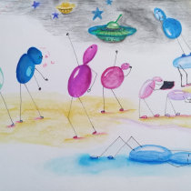Mi Proyecto del curso: Dibujo y creatividad para pequeños grandes artistas. Un proyecto de Ilustración de Irany Vera - 17.10.2019