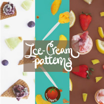 Ice-Cream Patterns. Un proyecto de Br, ing e Identidad, Pattern Design y Fotografía de producto de Gisela Eblagon - 08.11.2019