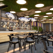 Mi Proyecto del curso: Diseño de interiores para restaurantes Ein Projekt aus dem Bereich Innenarchitektur von Arturo Rodríguez Aulestia - 12.11.2019