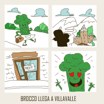 Brocco, la cocinera, en acción.. Ilustração tradicional, Comic e Ilustração infantil projeto de Mikel Rotaeche - 20.12.2019