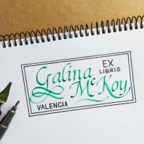 Mi Proyecto del curso: Caligrafía para un Ex libris. Calligraph project by Galina McKoy - 01.27.2020