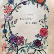 journal d’Eugénie de Guérin, París, 1912. Collage, and Embroider project by Daniel Herrera - 01.29.2020