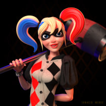 Harley Quinn del 2D al 3D . Un proyecto de 3D y Modelado 3D de Ignacio Menic - 10.03.2020
