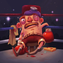 Mi Proyecto del curso: The boxer. Digital Illustration project by Raúl González Guisado - 03.14.2020