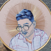 Meu projeto do curso: Criação de retratos bordados. Um projeto de Bordado de Francisco Costa - 27.03.2020