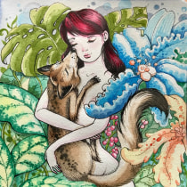 My project in Botanic Animal House: Watercolour, Ink and Graphite course. Illustration project by Sara - 04.01.2020