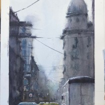 Mi Proyecto del curso: Paisajes urbanos en acuarela. Pintura em aquarela projeto de Moira - 01.04.2020