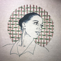 Mi Proyecto del curso: Autorretrato bordado. Embroider, and Portrait Drawing project by Aileen Fabre - 04.23.2020