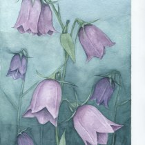 Summertime blues and Lilies from the valley. Un proyecto de Pintura al óleo de k.nyckowska - 30.04.2020
