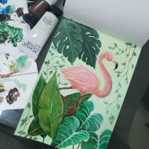 My project in Botanical Painting with Acrylic course. Un proyecto de Pintura, Dibujo, Pintura acrílica e Ilustración botánica de ryks - 03.05.2020