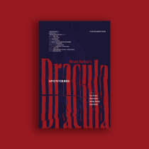 Dracula. Diseño de carteles tipográficos experimentales. Colagem, e Desenho tipográfico projeto de Pau Sardiné - 25.05.2020
