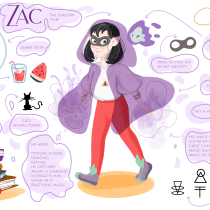 Zac y Yoyo por MariaLopezCreative. Ilustração tradicional, Animação, Design de personagens, Design de videogames, Desenvolvimento de videogames, e Design de apps projeto de María López - 29.05.2020