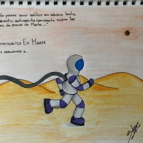 Proyecto: Un Astronauta En Marte . Criatividade e Ilustração infantil projeto de Stefany Hernández - 10.06.2020