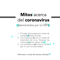 Mitos acerca del coronavirus. Un proyecto de Diseño de carteles de Orlando Villalta Solano - 16.06.2020