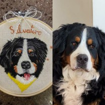 Mi proyecto del curso fue bordar a Salvatore el perro de mi sobrina. Espero sus opiniones.. Embroider project by namor.arte - 06.19.2020