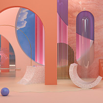 My project in Abstract Compositions with Cinema 4D course. Un proyecto de Modelado 3D de Joy Oh - 26.06.2020