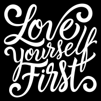Love Yourself First Playeras Lettering. Design, Graphic Design, Lettering, and Digital Lettering project by Pao Race - 07.14.2020