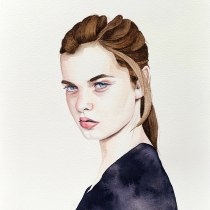 Watercolor portrait. Un proyecto de Ilustración tradicional, Pintura a la acuarela, Ilustración de retrato y Dibujo de Retrato de Ellen van Ham - 15.07.2020