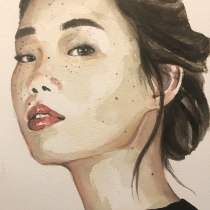 My first watercolor portrait after Sol Barrios’ course Ein Projekt aus dem Bereich Traditionelle Illustration von Molly Mattin - 20.07.2020