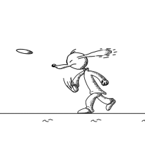 My project in Introduction to Traditional Animation with Photoshop course // Dog (?) launch a Ball . Animação 2D projeto de thierry - 05.08.2020