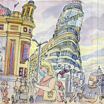 My project in Urban Sketching: Express Your World in a New Perspective course. Sketching, Watercolor Painting, Architectural Illustration, and Sketchbook project by Lapin - 08.23.2020