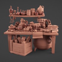 Mi Proyecto del curso: Modelado cartoon de bodegones con Maya. Un proyecto de Animación 3D de Albert Valls Punsich - 02.09.2020